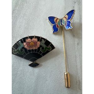 Cloisonné Brooch & Hat Pin